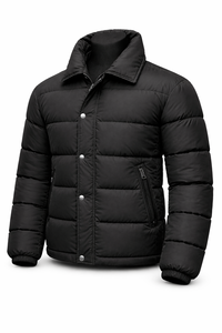 Chaqueta Acolchada Negra Personalizada, Nueva Chaqueta Acolchada de Plumón, Chaqueta Cálida de Invierno Personalizada, Chaqueta Acolchada de Talla Grande al por Mayor - Product Image 6