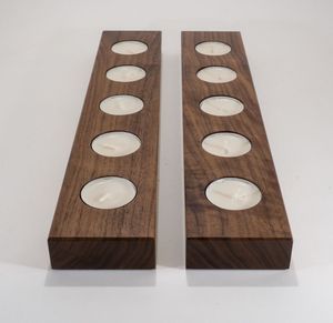 Porte-bougie en bois naturel fait à la main |   Qualité durable |   Prix d'usine - Product Image 1