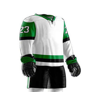 Tenues de hockey sur glace professionnelles de haute qualité, 100% polyester, écologiques, séchage rapide, respirantes, personnalisables, service OEM - Product Image 5