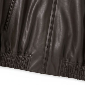 Nouvelle veste de moto en PU pour femme 2026, de haute qualité, imprimée avec logo personnalisé, noire, zippée, imperméable, respirante, réversible, en coton - Product Image 5