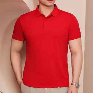 High Quality Men's <b>Slim</b> <b>Fit</b> Short Sleeve for <b>Polo</b> <b>Shirt</b> Custom Golf Pure Color Embroidered Logo XL Size Printed Knitted Fabric - Product Image 2