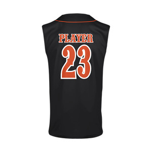 Wholesale Unisex Custom Logo Plus Size Uniform Jersey Breathable Sleeveless <b>Baseball</b> Softball Sportswear Black Yellow White - Product Image 2