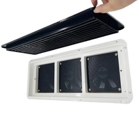 Contrôle de la température et de 10 vitesses 3 fenêtres RV évent mural latéral avec ventilateurs de 120mm pour le refroidissement de caravane et de remorque de camping-car