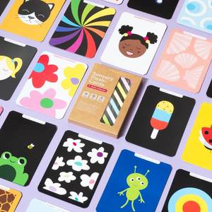 Cartes flash bébé à contraste élevé pour la croissance de la vision des nouveau-nés, inspirées de la méthode Montessori, ensemble d'apprentissage visuel - Product Image 3