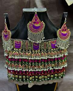 Style traditionnel afghan collier boucles d'oreilles ensemble vente chaude nouveaux bijoux anciens colliers faits à la main boucles d'oreilles ensembles de bijoux - Product Image 1