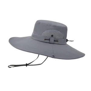 Chapeau bob respirant à large bord pour hommes et femmes, activités de plein air, pêche, cyclisme, chapeau de protection solaire pliable - Product Image 3