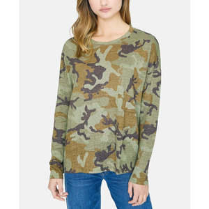 T-shirt Casual da Donna Sanctuary Carlee Camo Verde Minerale Taglia Small con Caratteristiche Traspiranti - Product Image 1