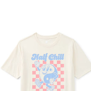 T-shirt à manches courtes en coton premium, col montant, couture durable, toucher doux, couleurs vibrantes, coupe vintage, tissu en sergé - Product Image 4