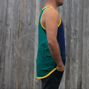 YRoma International Custom Logo <b>Sheep</b> <b>Shearing</b> Breathable Quick Dry Eco-Friendly Men's 100% Cotton O-Neck Sleeveless Tank Top - Product Image 5
