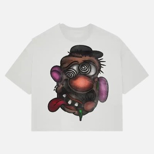 Camiseta de Hip Hop de gran tamaño, ropa de calle personalizada, ajuste cuadrado sin costuras, hombro caído, diseño recortado para ropa informal y de moda - Product Image 3