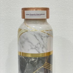 IEI 24. Bouteille d'eau de 1 litre avec finition émaillée en cuivre pur, écologique et portable pour la maison, le bureau et l'extérieur personnalisable - Product Image 2