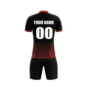 Vente chaude sur mesure multicolore 100% polyester anti-UV maillots de football écologiques pour hommes adultes OEM ensembles d'uniformes de football - Product Image 2