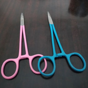 Soporte de aguja con mango de color Manual de acero, fórceps quirúrgicos, Herramienta Operativa, garantía de calidad - Product Image 1