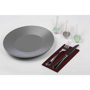 Serviettes de table bordeaux 40x40cm pliées 1/8 1200 pièces B2B - Product Image 1