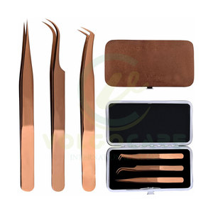 2024 ensemble de 6 pinces à souder inversées en céramique de précision fabriquées avec des pointes pointues et incurvées en acier inoxydable ensemble de pinces à épiler - Product Image 1