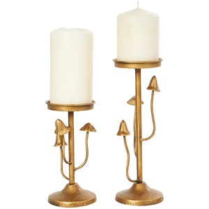 Portavelas de soporte de metal de color bronce de último diseño con cuerpo de metal completo con tamaños de 15 pulgadas - Product Image 3