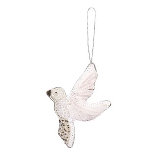 Adorno Colgante Étnico Moderno Hecho a Mano con Hilo Zari y Tela para Decoración del Hogar y Eventos - Product Image 3