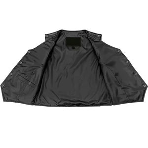 Chaleco de piel de vaca de grado superior para hombre, transpirable, con logotipo personalizado, de talla grande, cálido, de alta calidad, chaleco de piel auténtica para hombre - Product Image 6