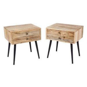 Handcrafted Solid <b>Wood</b> Side <b>Table</b> Beside <b>Table</b> with Storage Shelf - Elegant <b>Rustic</b> Design for Home and Office - Product Image 6