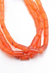 ลูกปัดคาร์เนเลียนแอฟริกาแบบเรียบ ขนาด 10x5 ถึง 14x6 มม. ลูกปัดพลอยสำหรับทำเครื่องประดับชั้นดี - Product Image 3