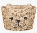 Cesta de algas marinas de mimbre de animales tejida, almacenamiento y organización elegantes, cesta tejida pequeña, cesta de almacenamiento de juguetes para guardería - Product Image 3