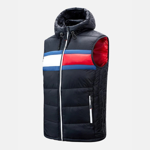 Chaqueta sin mangas empaquetable burbuja cálida cremallera completa ligera con logotipo personalizado chaleco acolchado regular de invierno para hombres - Product Image 1