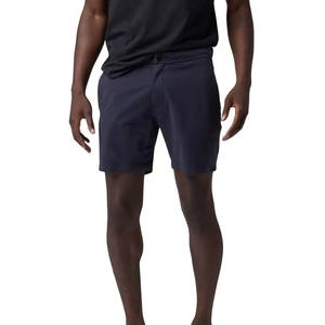 Bermudas de media rodilla de moda antiarrugas de algodón 100% para hombre patrón sólido ecológico con cordón de punta de Metal - Product Image 4