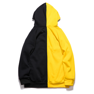 Hip Hop Algodón Cremallera Patchwork Hombres Sudadera con capucha - Product Image 3