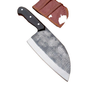 Cuchillo de Cocina Multifuncional Burraq, Hecho a Mano con Acero al Carbono, Mango de Madera y Funda de Cuero, para Uso en Cocina, OEM/ODM - Product Image 5