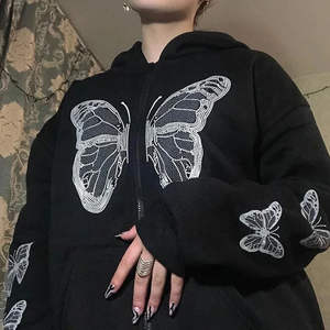 Sweat à capuche en strass avec inscription en diamant, style hip-hop surdimensionné, streetwear, fermeture éclair personnalisée, sweat à capuche en strass - Product Image 2