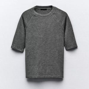 2025 T-Shirt femme Active Wear surdimensionné à manches courtes T-shirt en gros plaine tenue décontracté T-Shirt - Product Image 4