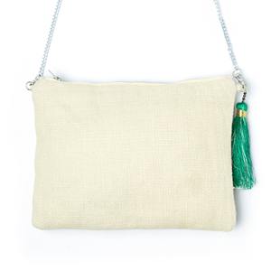 Sac fourre-tout à bandoulière en toile tissée à la main de style classique français, perles en bois, isolation douce, filet réticulé, design à main - Product Image 6