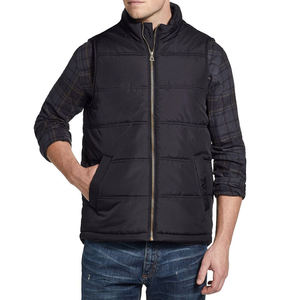 Logo personnalisé mode hiver fermeture éclair hiver veste sans manches nouveauté matelassé vers le bas coupe-vent bouffant hommes gilets - Product Image 1