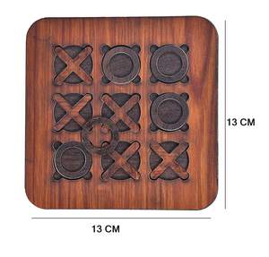 Jeu de puzzle en bois Zero Cross, jeu de société classique Tic Tac Toe pour enfants et adultes - Product Image 2