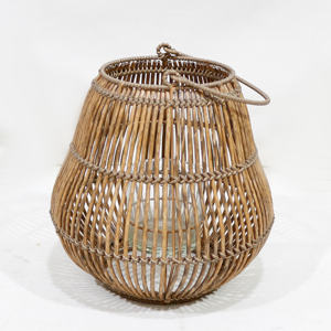 Artex Dong Thap Factory Bamboo Pendant Lantern Handwoven <b>Rustic</b> Light Fixture for Restaurant Cafe and Home Decor - Product Image 2