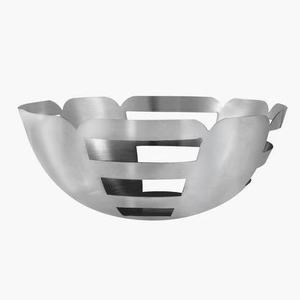 Bol à fruits rond de luxe, écologique, en métal, pour mariage, en acier inoxydable de haute qualité, personnalisable - Product Image 1