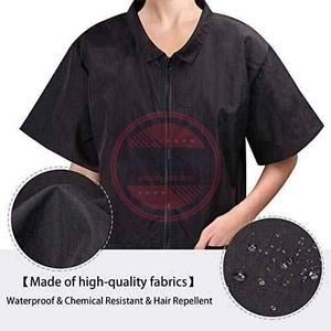 Veste de toilettage pour animaux de compagnie avec fermeture éclair complète Smock pour chien chat toiletteur - Product Image 5