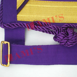 Tablier professionnel de maîtres passés brodé à la main tablier maçonnique Regalia avec gland à vendre - Product Image 6