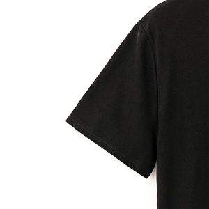 Camiseta Corta Ligera Negra con Nudo Delantero para Mujer al por Mayor, Proveedor de Camisetas Casuales de Color Liso para Mujer - Product Image 5