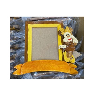 Marcos de fotos de intarsia de madera hechos a mano tallados a mano de la fábrica de Vietnam para letrero de puerta, decoración duradera de madera para el hogar - Product Image 1