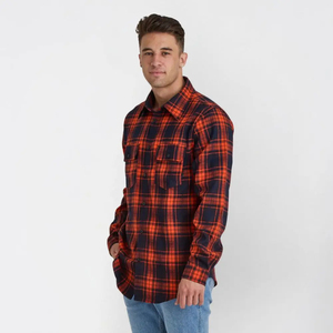 Chemises décontractées boutonnées à manches longues pour hommes, design ample, imprimé flanelle, en polyester/coton tricoté respirant, style urbain - Product Image 5