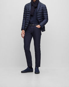 Chaqueta de Plumón con Capucha Regular de Alta Calidad, Relleno de Poliéster y Algodón, Manga Larga, para Senderismo, para Hombre - Product Image 2