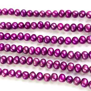 Cuentas Redondas de Perlas de Agua Dulce Rosa Intenso de 8-9 mm, Cuentas de Perlas Rosas Naturales de Gran Tamaño para Hacer Joyas, Diseño de Pulseras y Collares - Product Image 4