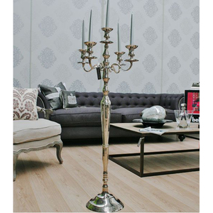 Top Meilleure Qualité Grand Bougeoir Avec Or Fini Conception Unique Candélabre De Taille Personnalisée À Prix Acceptable Décor De Mariage - Product Image 4