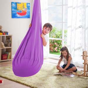 <b>Hanging</b> Chair Hammock Swing Toddler With Hooks to Hang on Rooftop and Easy to Assemble Soft and Comfortable - Product Image 2