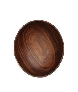 Venta al por mayor de madera para ensalada de acacia, ensaladera antigua de bambú natural con cuchara de FSI - Product Image 1