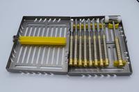 Kit chirurgical manuel de 9 ciseaux et maillets en acier inoxydable, certifié CE, pour la pose d'implants dentaires et le fendage osseux, Classe II ISO13485