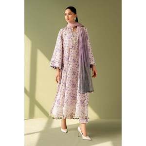 Ensemble de costume pour femme en tissu lawn brodé et imprimé SF-4168 - Product Image 3