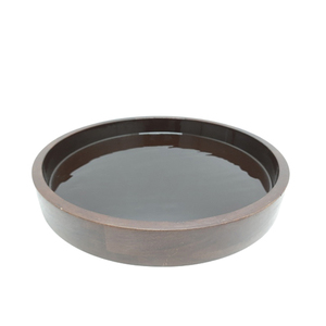 Émail noir à l'intérieur du plateau de service en bois de couleur naturelle plateau de service alimentaire pour la maison et les hôtels fournitures faites à la main personnalisé - Product Image 1