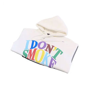 Sweat à capuche en coton 100% lourd, impression en relief, style streetwear pour hommes, tendance 2025, impression en relief, sweat à capuche en vente - Product Image 2